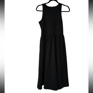 NWT BANANA REPUBLIC SIZE 4 black midi dress with pockets